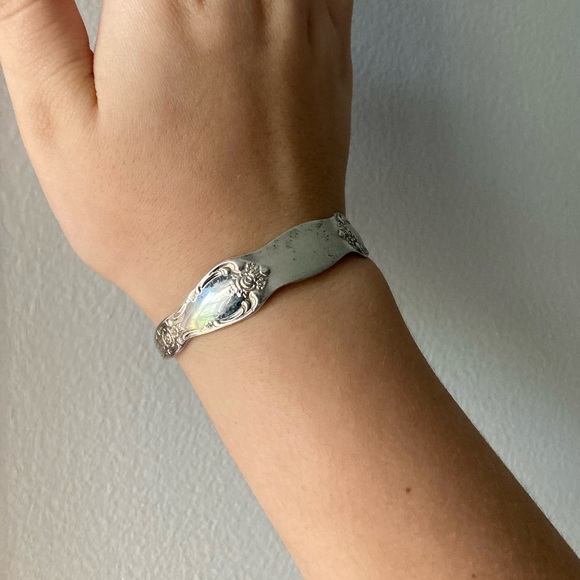 Oneida Jewelry - Vintage Spoon Cuff 1960 WMA Rogers Bracelet for Oneida